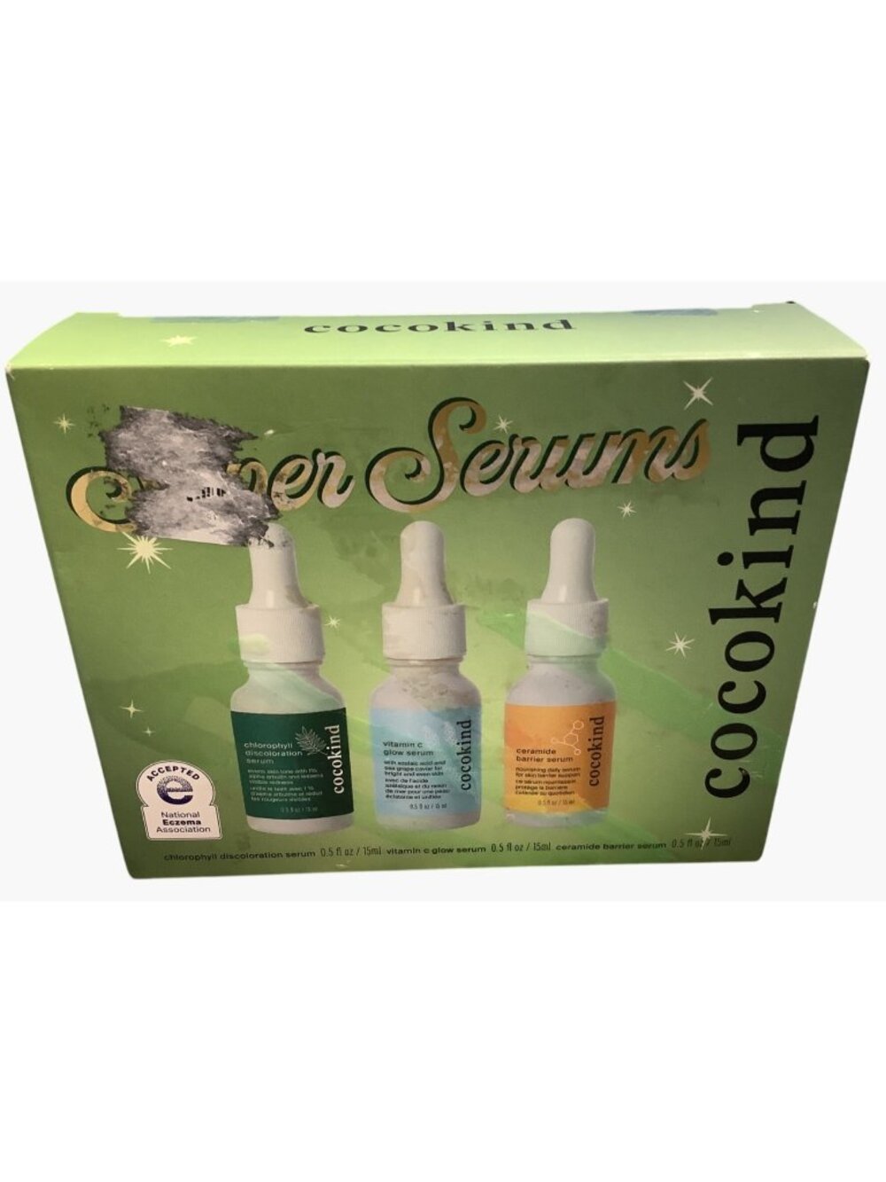 Super Serums Set Cocokind Chlorophyll Vitamin C Ceramide Barrier